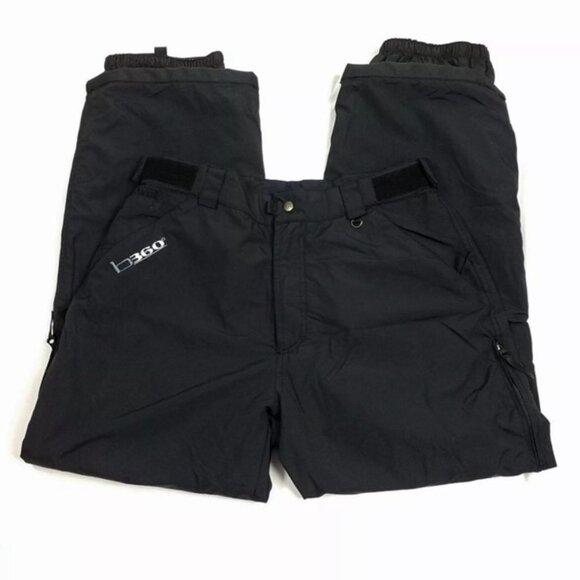 B360 Aquaphile Black Lined Nylon Adjustable Waist Snow Pants Mens Medium - Picture 8 of 16